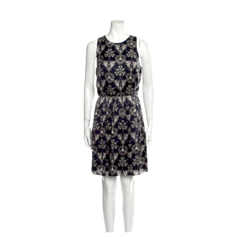 Rebecca Taylor Metallic Grey Kaleidescope Mini Dress - Picture 2 of 7